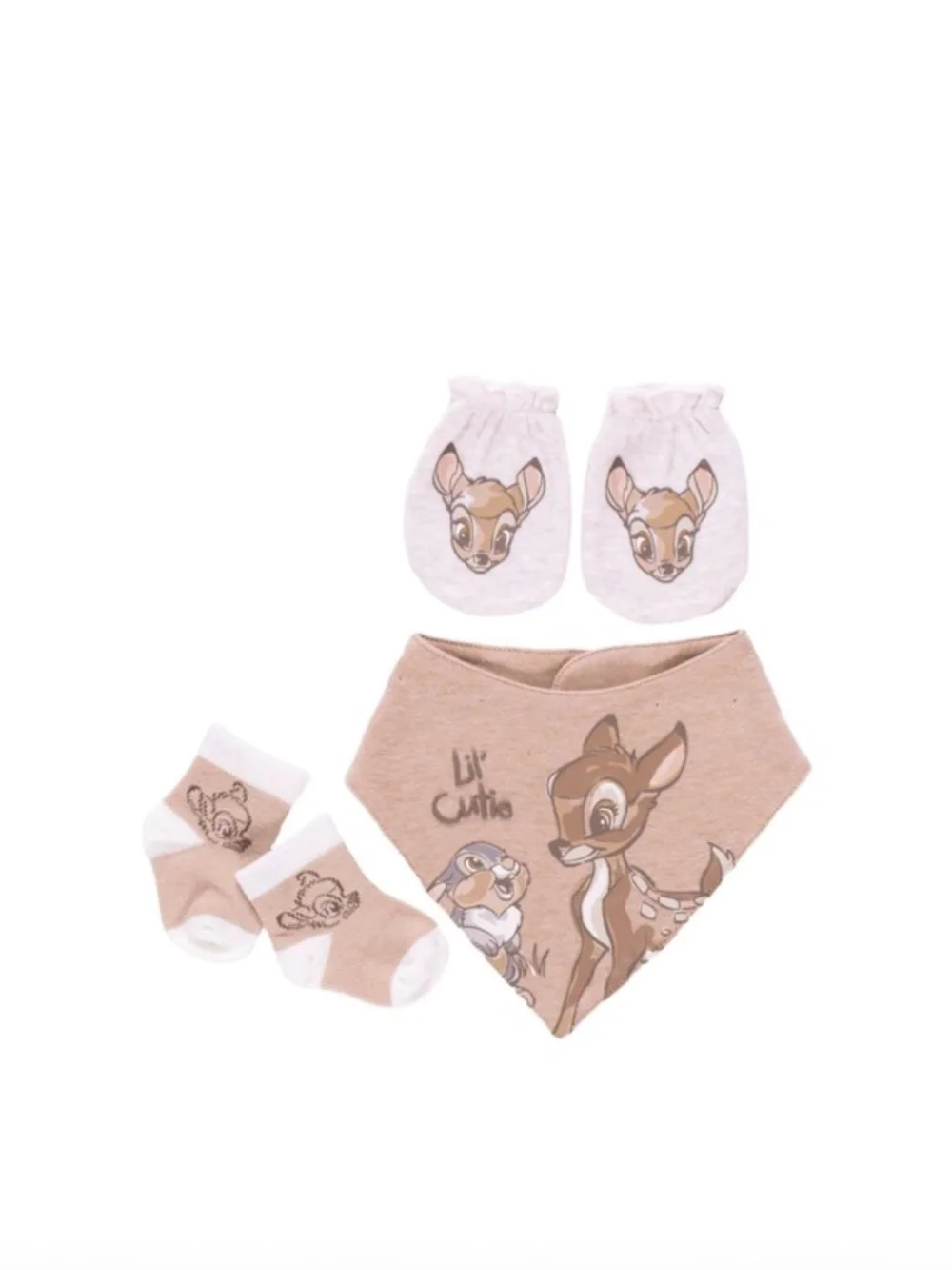Disney Baby Wishes + Dreams Character Infant Baby Accessories Bib, Socks, Mitten